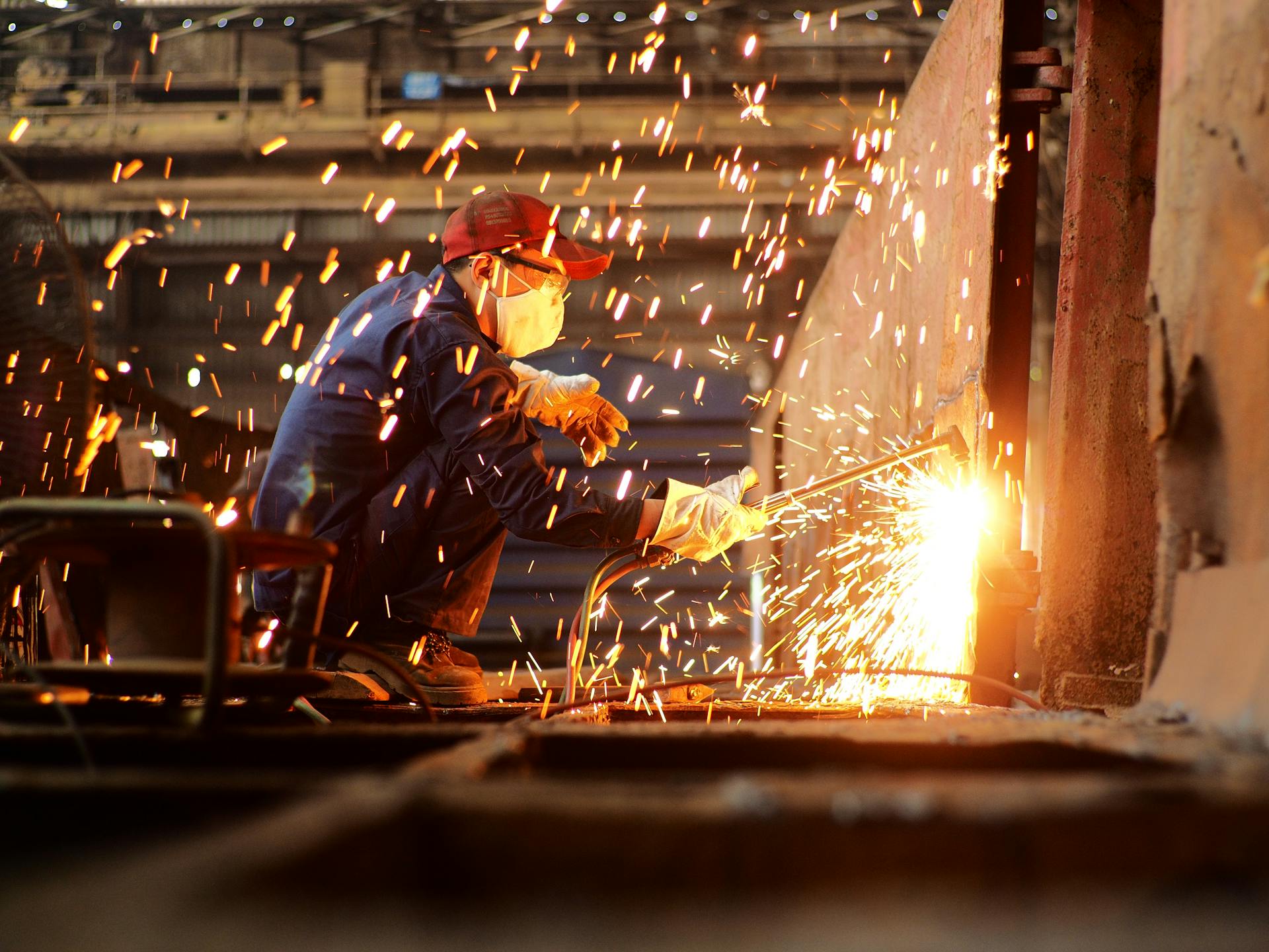 Soldadura industrial en planta