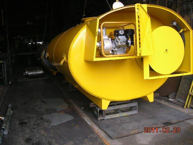 Tanque de riego construido en taller metalúrgico